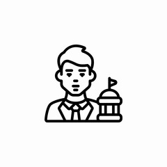politician government authority icon sign vector