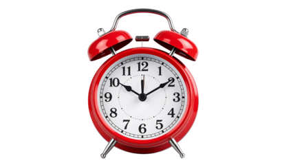 Alarm Clock PNG, Classic Wake Up Clock, Transparent Background, Time and Reminder Icon
