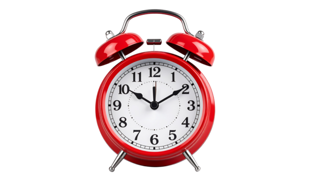 Alarm Clock PNG, Classic Wake Up Clock, Transparent Background, Time and Reminder Icon
