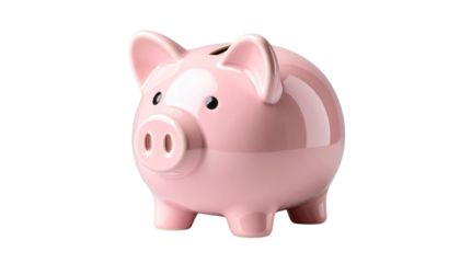 Piggy Bank PNG, Pink Coin Saver, Transparent Background, Money Savings and Finance Symbol