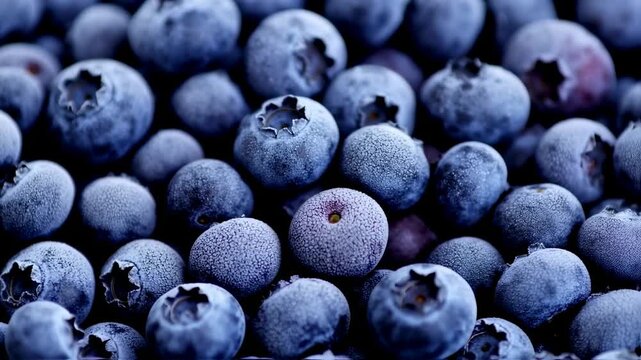Close-up shot of fresh and healthy blueberries, perfect for a healthy lifestyle concept  video