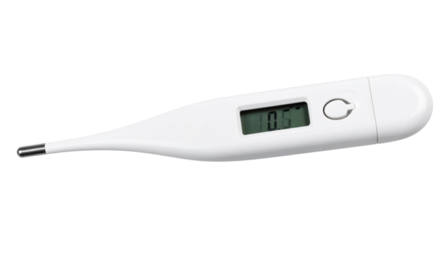 digital thermometer isolated on white