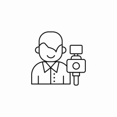 man with camera icon sign vector