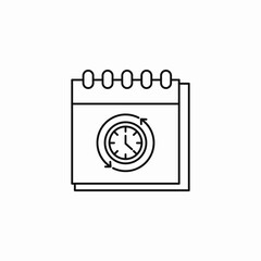 monthly deadline icon sign vector
