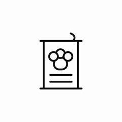 pet food menu icon sign vector