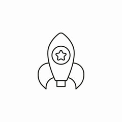 star rocket icon sign vector