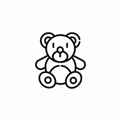 teddy bear icon sign vector