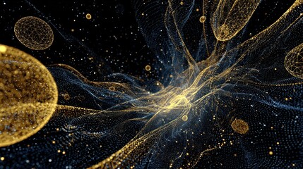 Abstract golden cosmic vortex