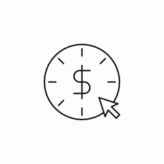 time is money icon sign vector