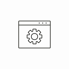 website cog icon sign vector