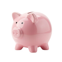 Obraz premium Cute pink piggy bank designed for saving money and encouraging savings habits.