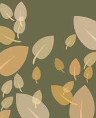 Autumn background vector illustration. Beautiful autumn leaves