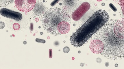 Abstract microbe visualization