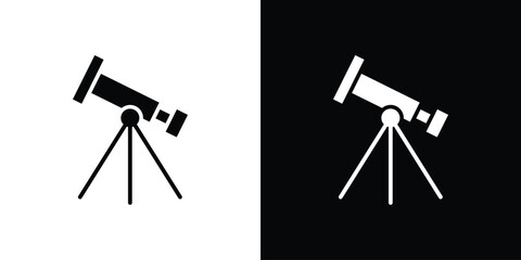 Telescope icon design vector collection. flat icons.