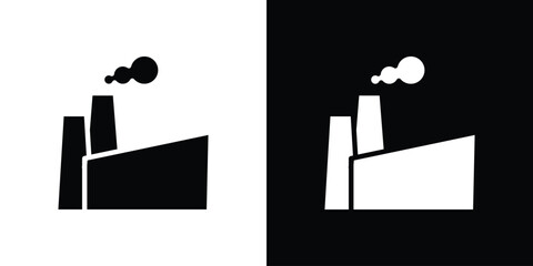 Factory icon design vector collection. flat icons.