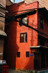 Old houses in the old town of Patan, Nepal