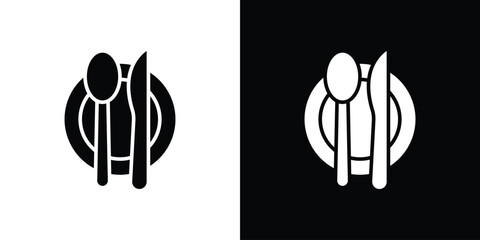 Cutlery icon design vector collection. flat icons.