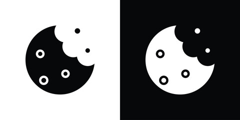 Cookie icon design vector collection. flat icons.