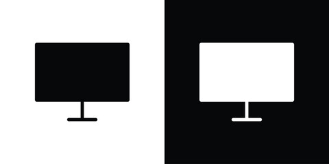 Fototapeta premium Computer screen icon design vector collection. flat icons.