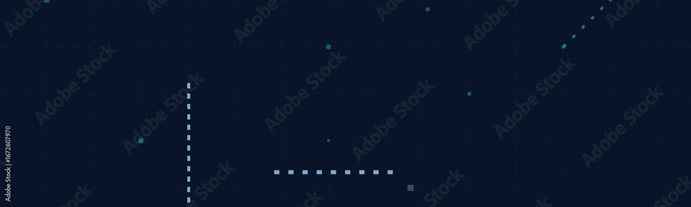 Wall mural futuristic vector tech background with digital lines and geometric patterns.
