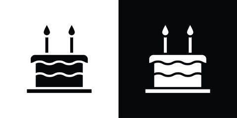Birthday cake icon design vector collection. flat icons.