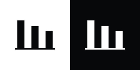 Bar chart icon design vector collection. flat icons.