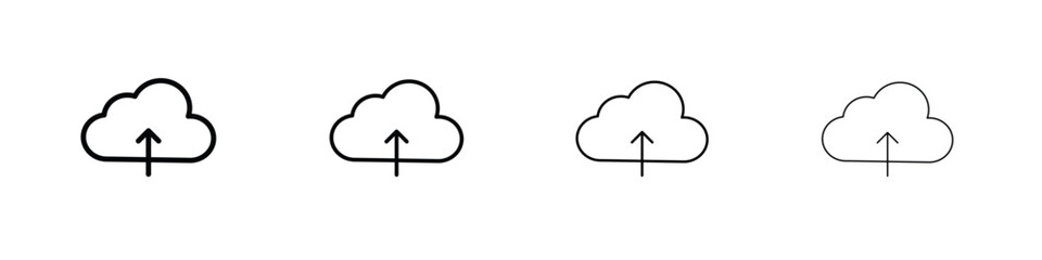 Upload to Cloud icon symbol pictogram set