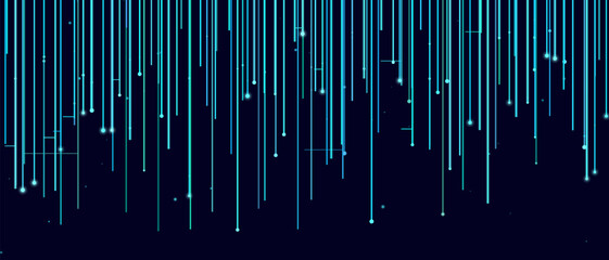 Futuristic digital lines on dark background creating modern technology atmosphere.