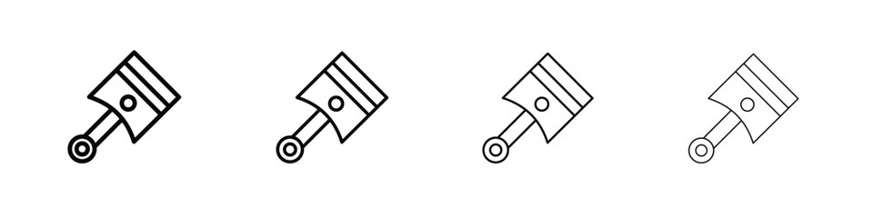 Piston icon symbol pictogram set