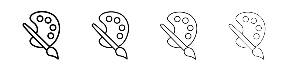 Paint icon symbol pictogram set