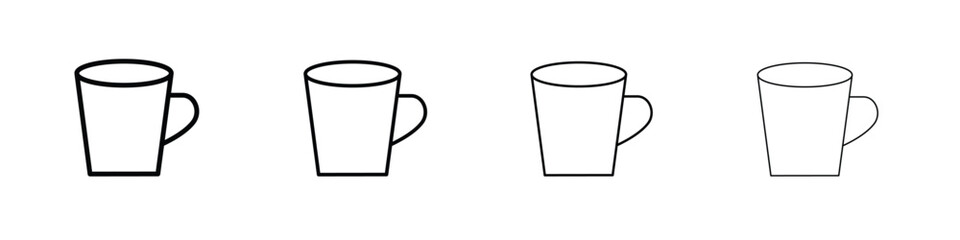 Mug icon symbol pictogram set