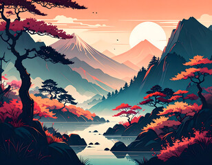 Mount Fuji is Japan’s most iconic peak, a nearly symmetrical volcano rising above lakes and forests, often snow-capped and revered in Japanese culture.