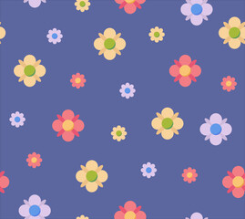 Flower Pattern, Daisy Pattern, Cute Flower Wallpaper, Flower Repeat Pattern, Flower Wallpaper, Floral Background, Vector