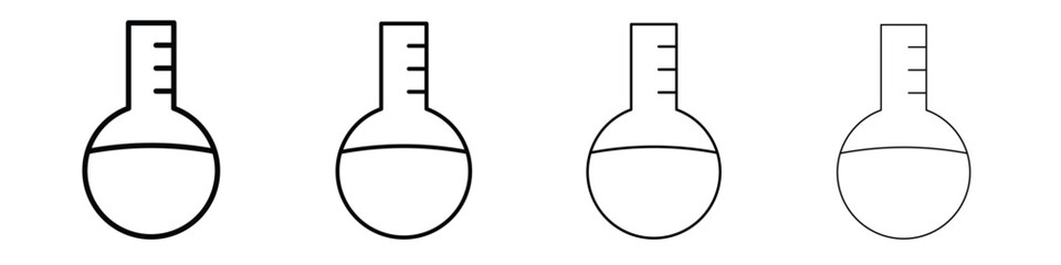 Flask icon symbol pictogram set