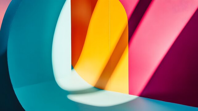 Colorful abstract geometric curves