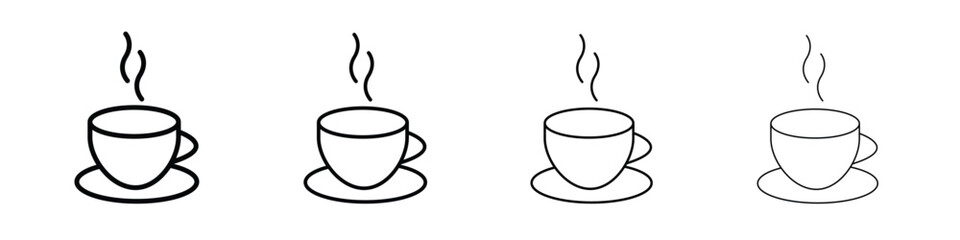 Coffee icon symbol pictogram set