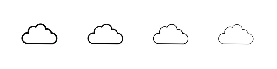 Cloud icon symbol pictogram set