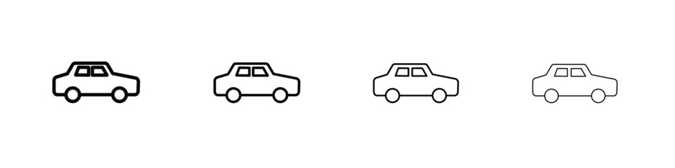 Car icon symbol pictogram set
