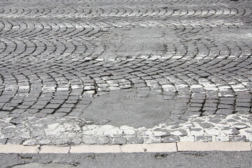 tire tracks in the snow