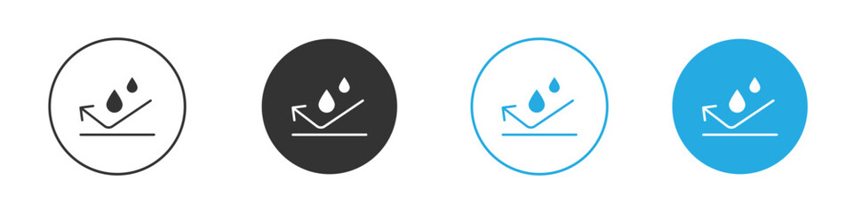 Waterproof icon for app and web design. Simple element illustration.