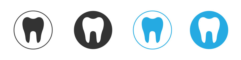 Tooth icon for app and web design. Simple element illustration.