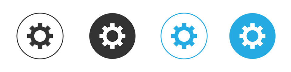 Settings button icon for app and web design. Simple element illustration.