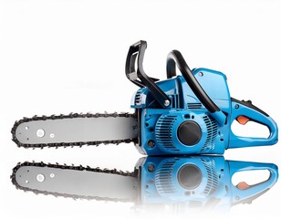 electric saw on white background