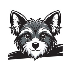 Fluffy cute Dog vector art Illustration File