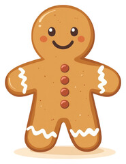 Obraz premium PNG Christmas gingerbread man illustration christmas cookie.