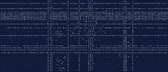 Futuristic vector tech background with grid and digital patterns.