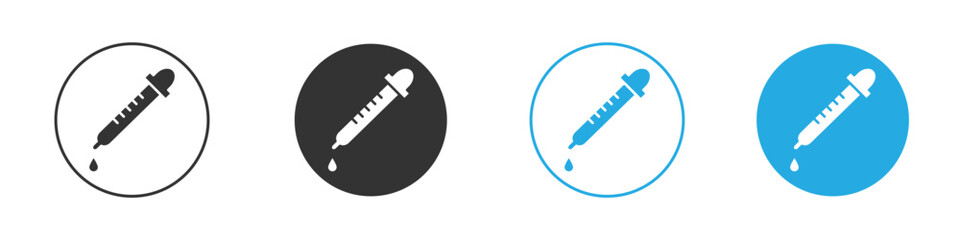Eye dropper icon for app and web design. Simple element illustration.