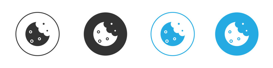 Cookie icon for app and web design. Simple element illustration.