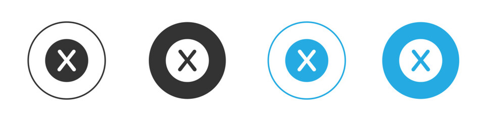 Cancel icon for app and web design. Simple element illustration.