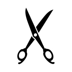 Pair of scissors crossed icon
